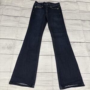 White House Black Market Blanc Bootleg Womens Size 2R Jeans Back Flap Pockets